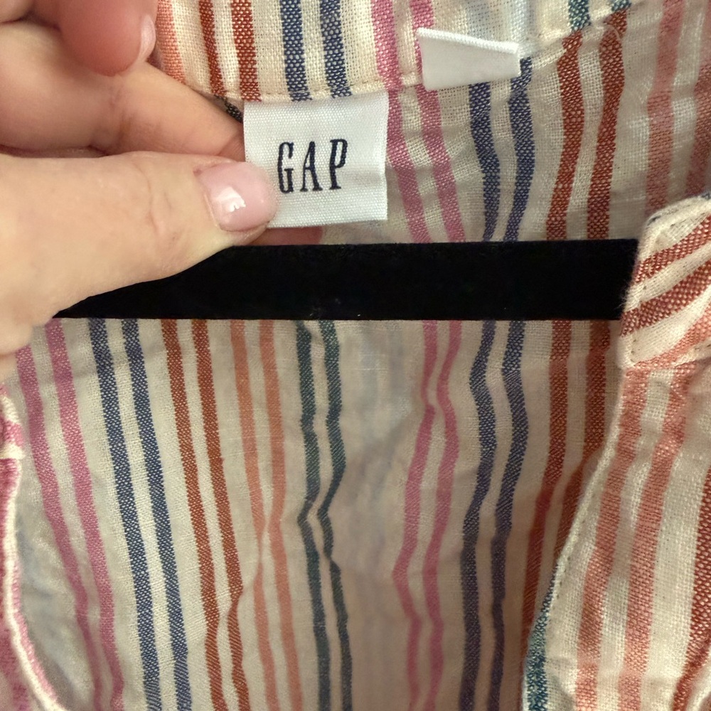 GAP Multicolor Vertical Stripe Shirt Dress - Picture 2 of 3